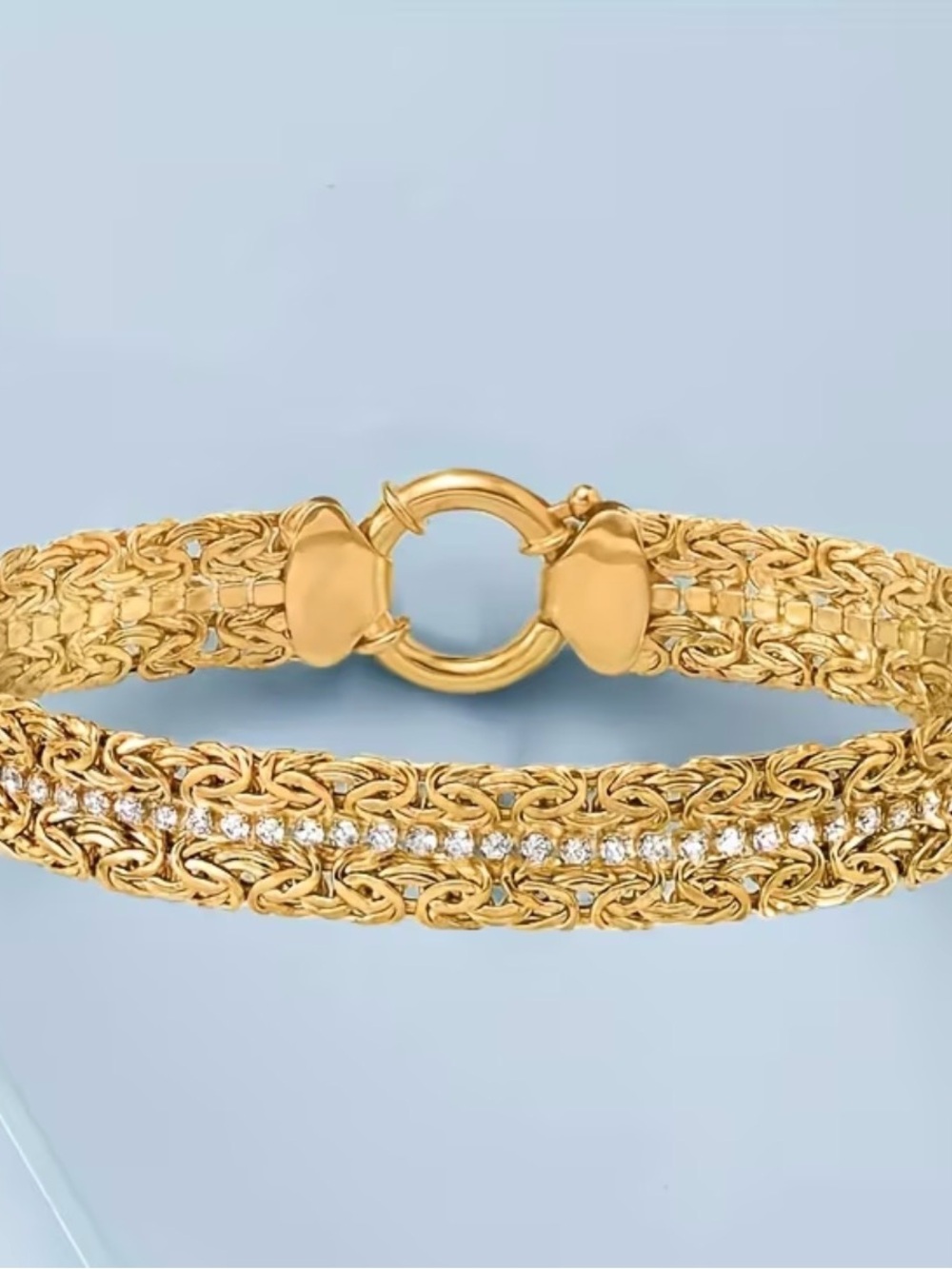 NWT-Byzantine Bracelet 3.00 ct. t.w. in 18kt Gold Over Sterling